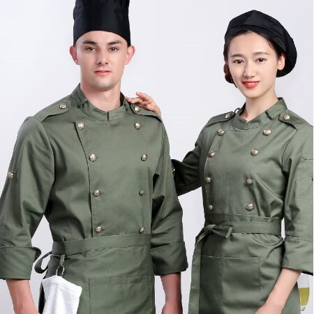 Professional Chef Clothing Fashion Chef Jackets For Adults Black Chef Uniform Hotel Waiter Uniform