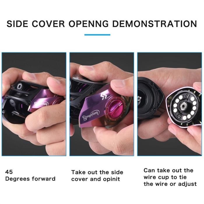 Sougayilang Reel Pancing 17Lb 8Kg Casting Reel 7.2:1 Reel Bc 12+1Bb Gulungan Pancing Casting Joran