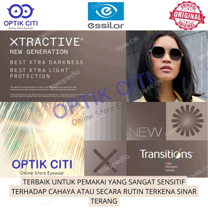 Lensa Transition Xtractive New Generation Essilor Original 100%