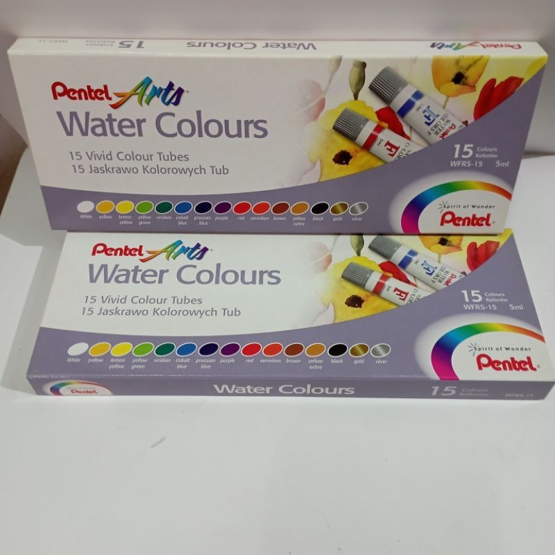 

CAT AIR PENTEL ARTS WATER COLOR WFRS -15 warna 5ml / pcs