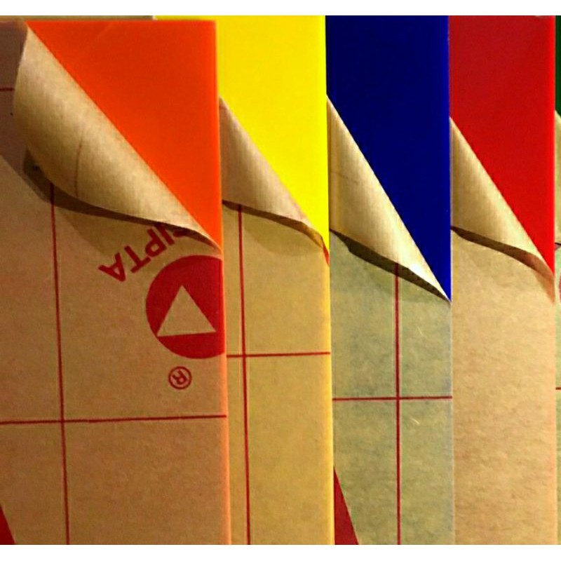 

Acrylic Akrilik warna SOLID/TRANSPARAN 3mm ukuran 42 X 60cm (A2)
