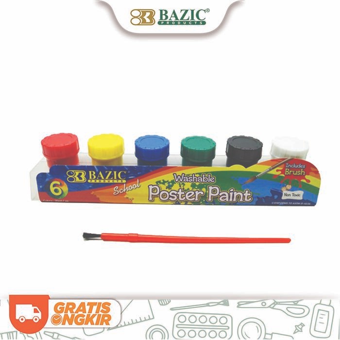 

TERLARIS! Bazic Poster Paint 6 Colors with Brush - Cat Poster