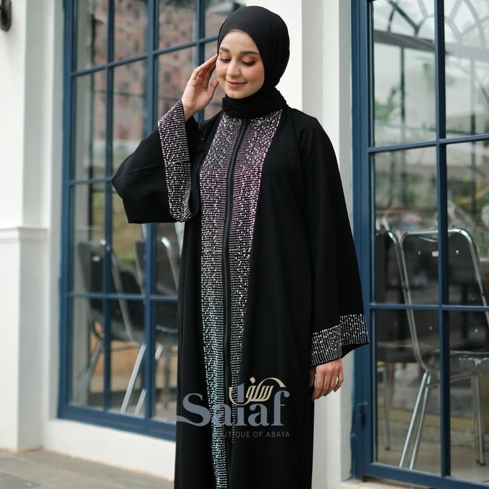 Abaya Hitam Turkey Bahan Kain Saudi