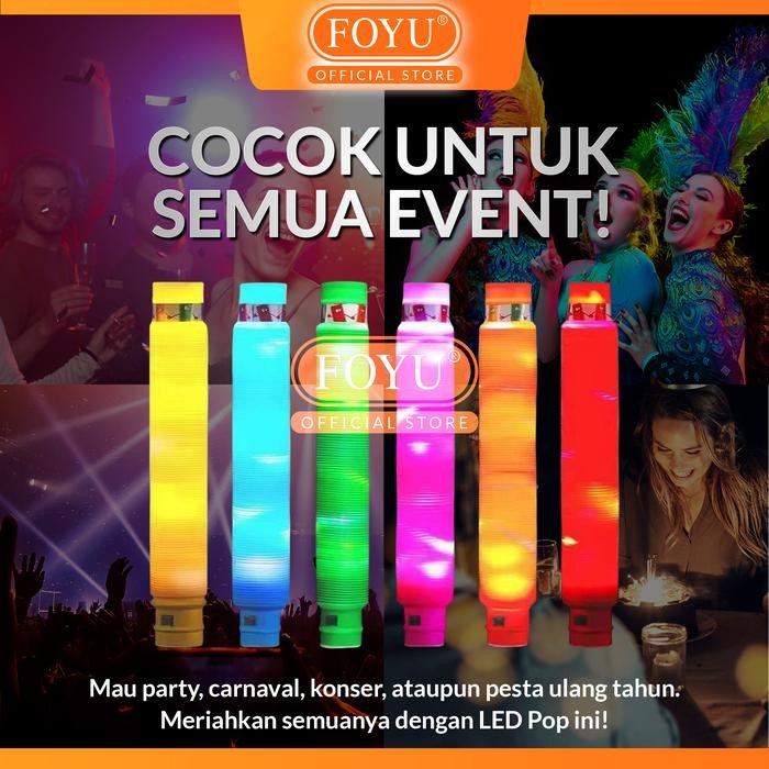 

FOYU Pop Tubes Mainan Anak Viral Tube Flexible ick Selang Pipa Tanpa Led
