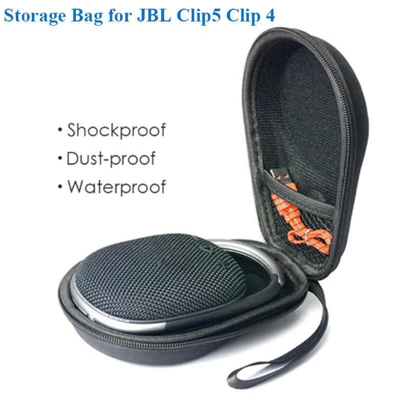 Hard Travel Carrying Case for JBL Clip 4 Clip 5 Portable Bluetooth Speaker Storage Bag EVA Waterproo