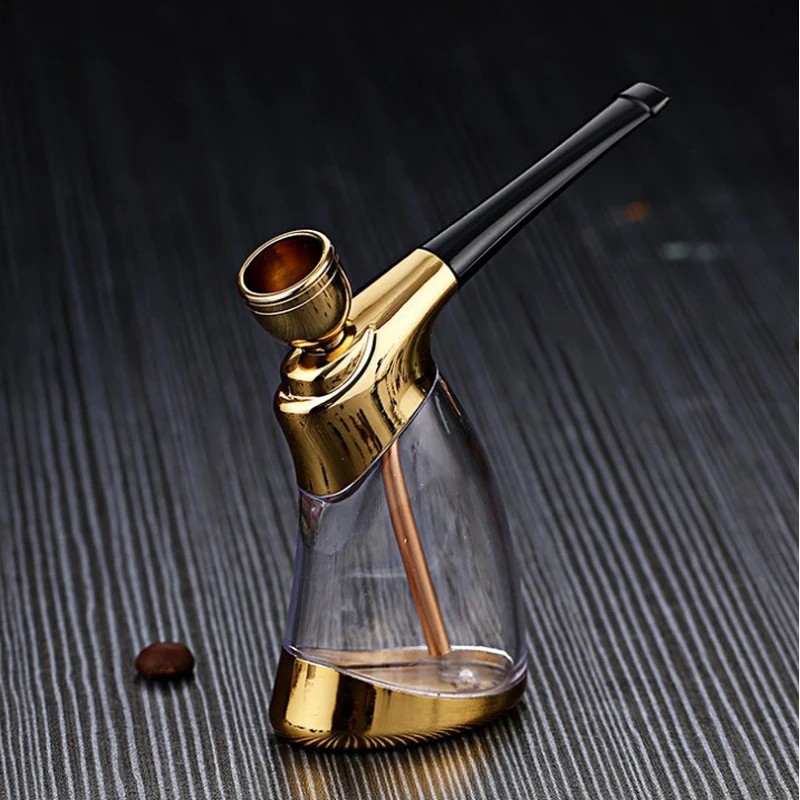 2023 High Quality Creative Portable Water Smoking Pipe with Bent Type Handmade Smoking Accessories G