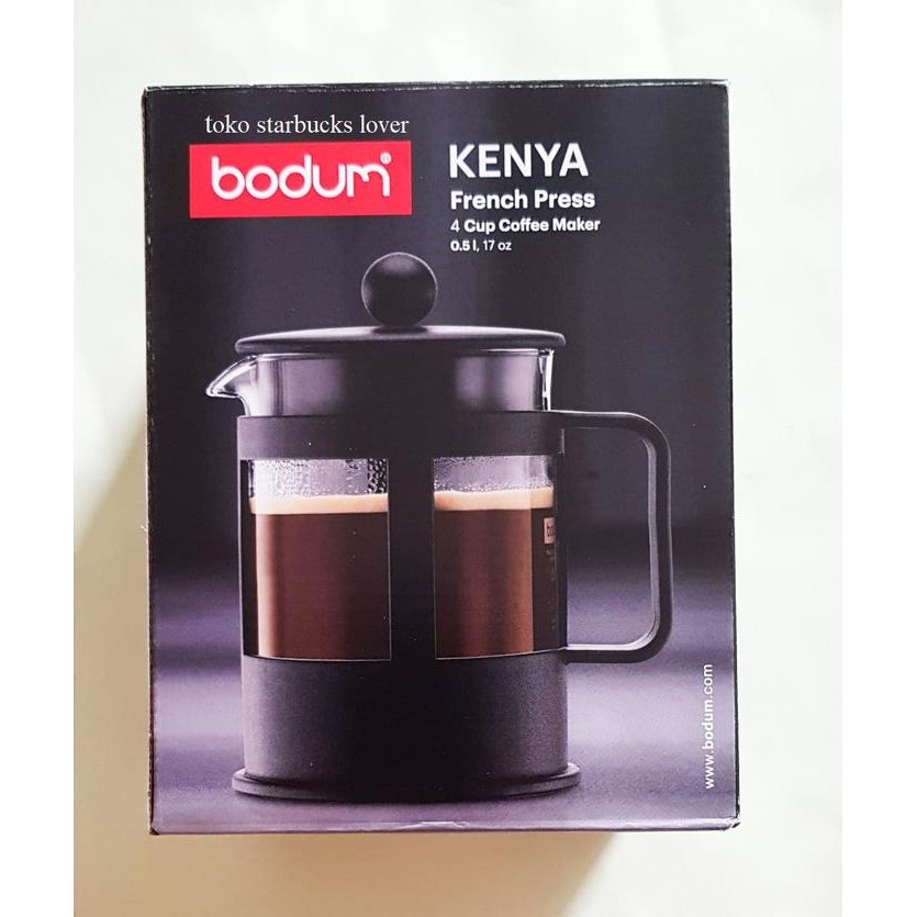 Starbucks Bodum Kenya French Press Coffe Press 4 Cup Black Coffee Maker
