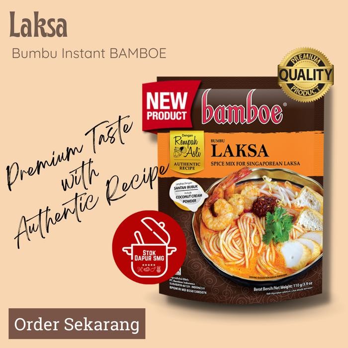 

langsung order saja] Bumbu BAMBOE Premium Taste Bumbu Masak Instan LAKSA Singapore 110gr