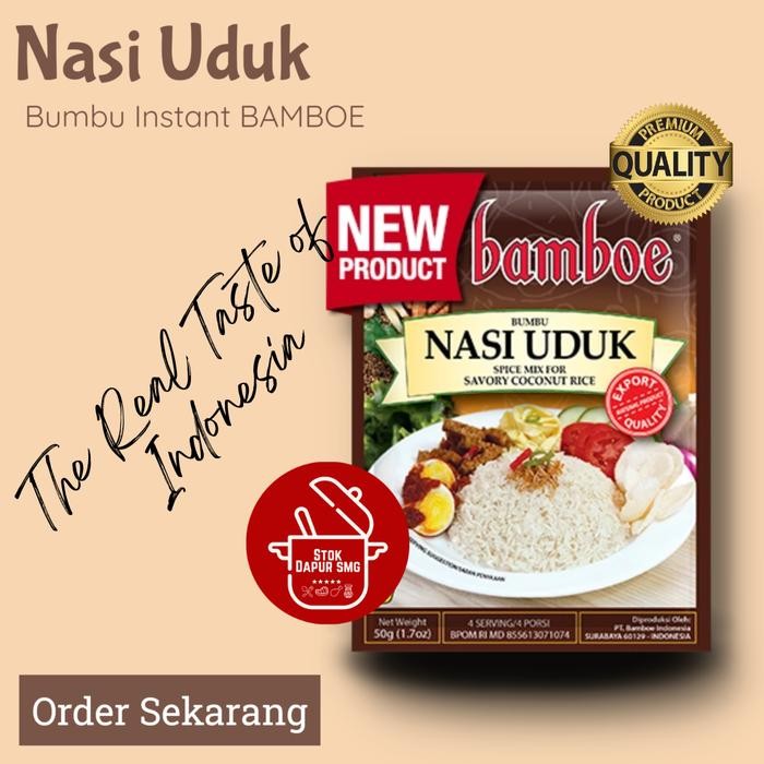 

,,,,,,,] Bumbu Masak Instan BAMBOE Indonesia Export Quality NASI UDUK 50gr