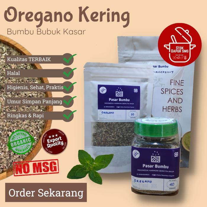 

Ready oke] Pasar Bumbu Daun Oregano Kering / Italian Herbs Seasoning Dried Oregano Leaves Pouch