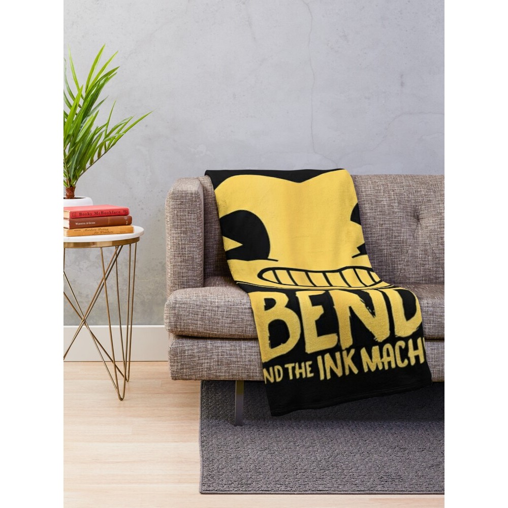 Bendy-Ink-Machine- T-Shirt Throw Blanket sofa bed Plush Soft Beds Soft Big Blankets