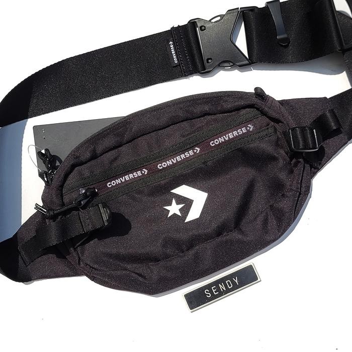 Converse Transition Sling Original 100% Ori Resmi PT MAP Black Tas Pinggang Selempang Waist Bag