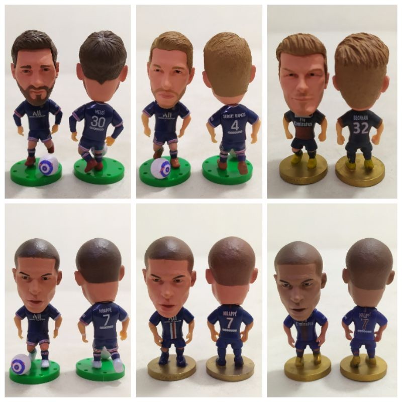 miniatur Pemain Bola Soccerwe Kodoto / Lionel Messi Sergio R Kylian MBappe David Beckham Neymar blm