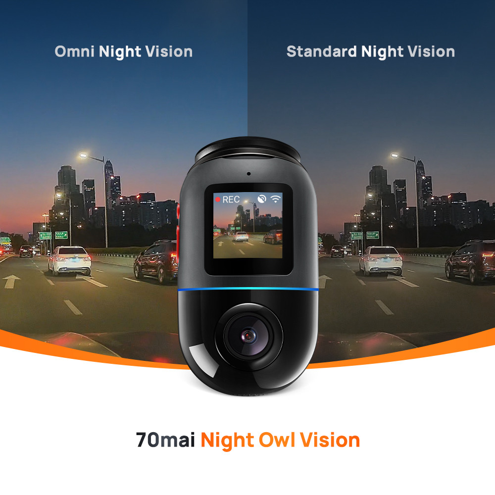 70mai Dash Cam Omni X200 360 Full View 4G Connect HD 1080P FOV 140 Built-in 64/128GB Dashcam Mobil