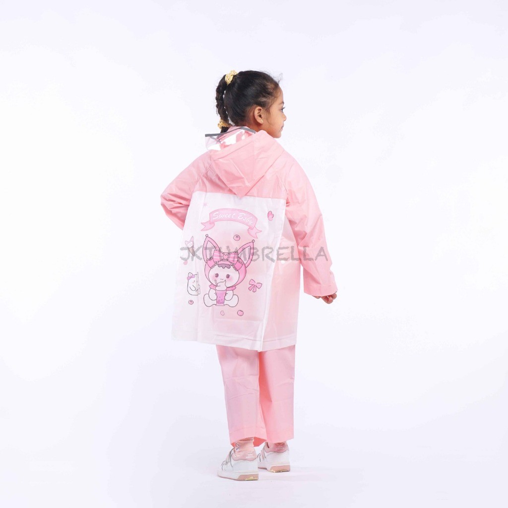 Jas Hujan Setelan Anak Motif Stiker DIY 8111, 8211 JKTKIDS