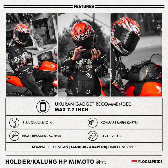 

Promo Tas Holder Hp Motor Mimoto Phone Stand Neckbag Kalung Lanyard Kartu By Funcover Terlaris