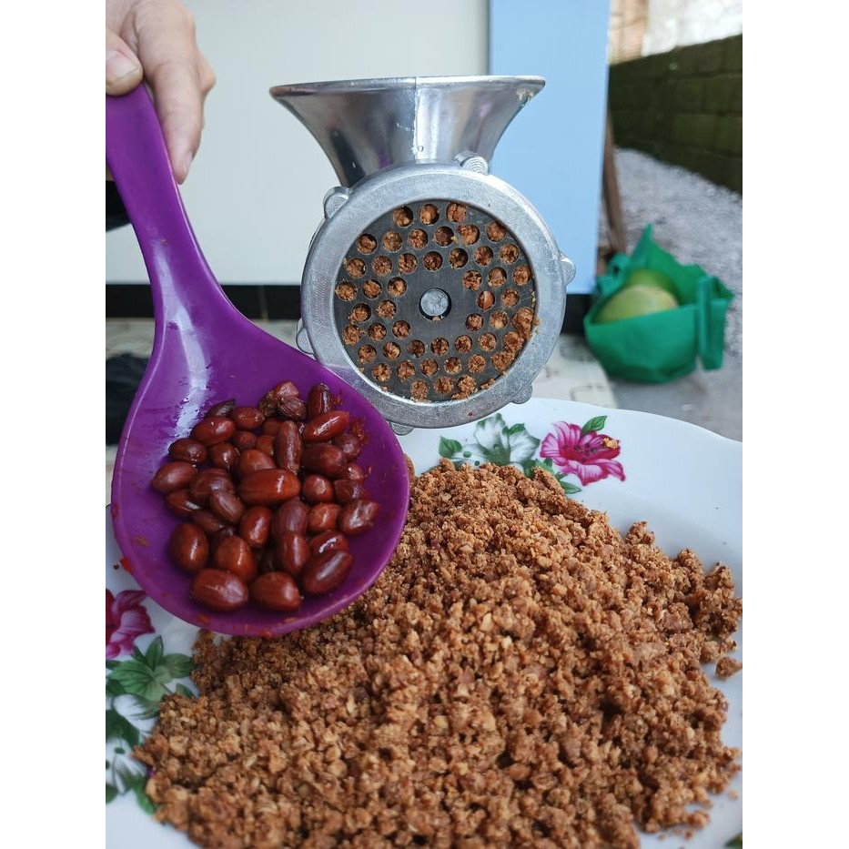 MESIN Penggiling Daging Pembuat Gethuk Sambel Kacang Bumbu Manual Mini