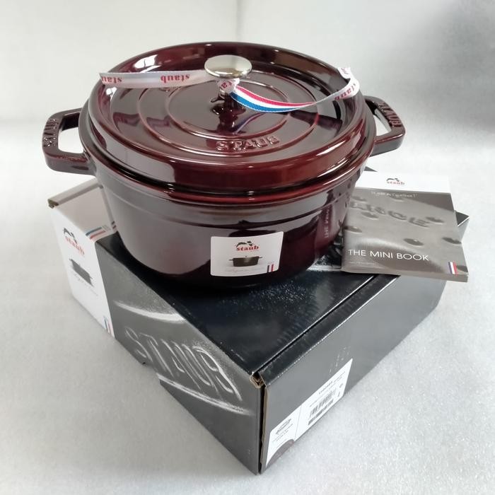 original France STAUB 24cm Round Cast Iron Cocotte