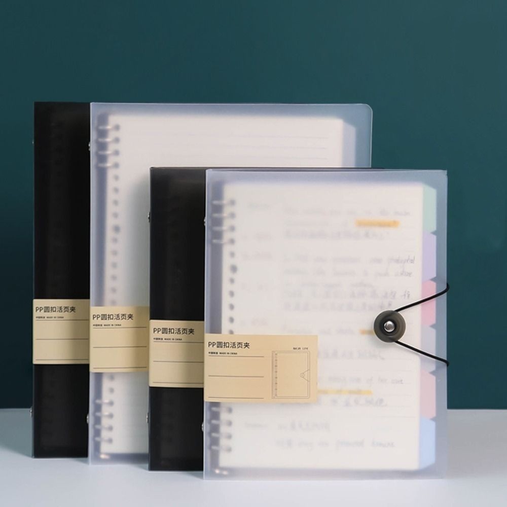 

Inner Cover A5/B5/A4 Binder Cover 8 Hole Diy Binder Loose Leaf Notebook Shell Transparent Notebook