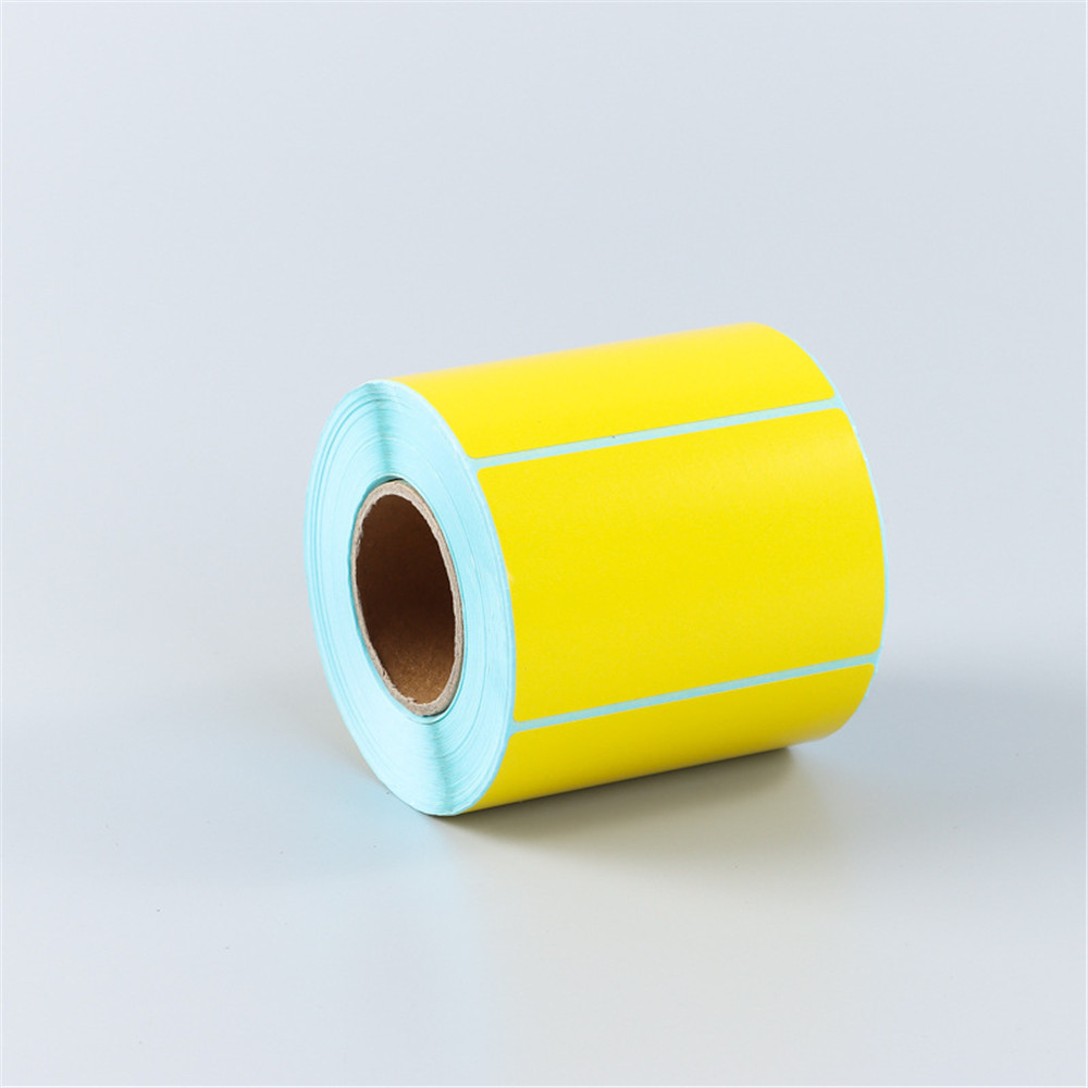 

Yellow Thermal Label,Blank Direct Print Thermal Paper Adhesive Labels Barcode Label Price Tag Roll