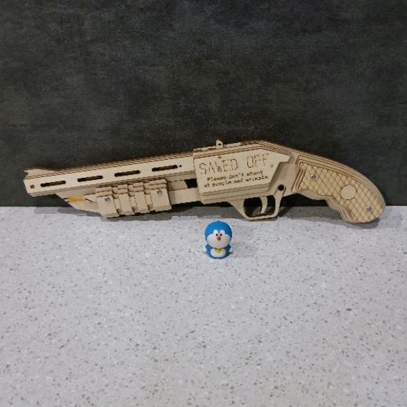 terbaru  mainan puzzle rakit kayu karet rubber band gun diy woodworking craft ready