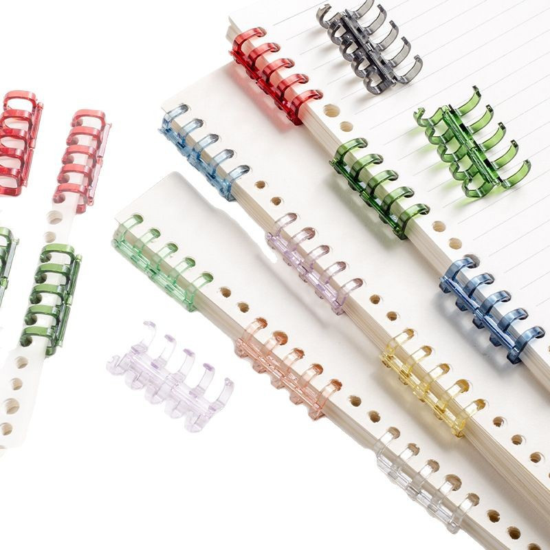 

20Pcs Binding Spines Snap Split Binder Rings Learning Cards A4 A5 A6 Notebook Loose Leaf Stationery