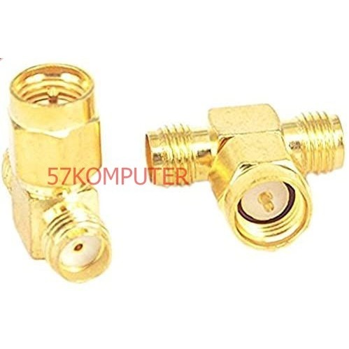 JTTOP" KONEKTOR T SAMBUNGAN SMA ANTENNA SPLITTER ADAPTER ROUTER HUAWEI 4G