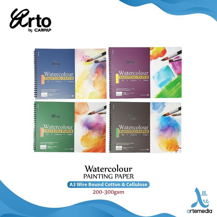 

Arto A3 Cellulose Watercolor Wire-O Book #Gratisongkir