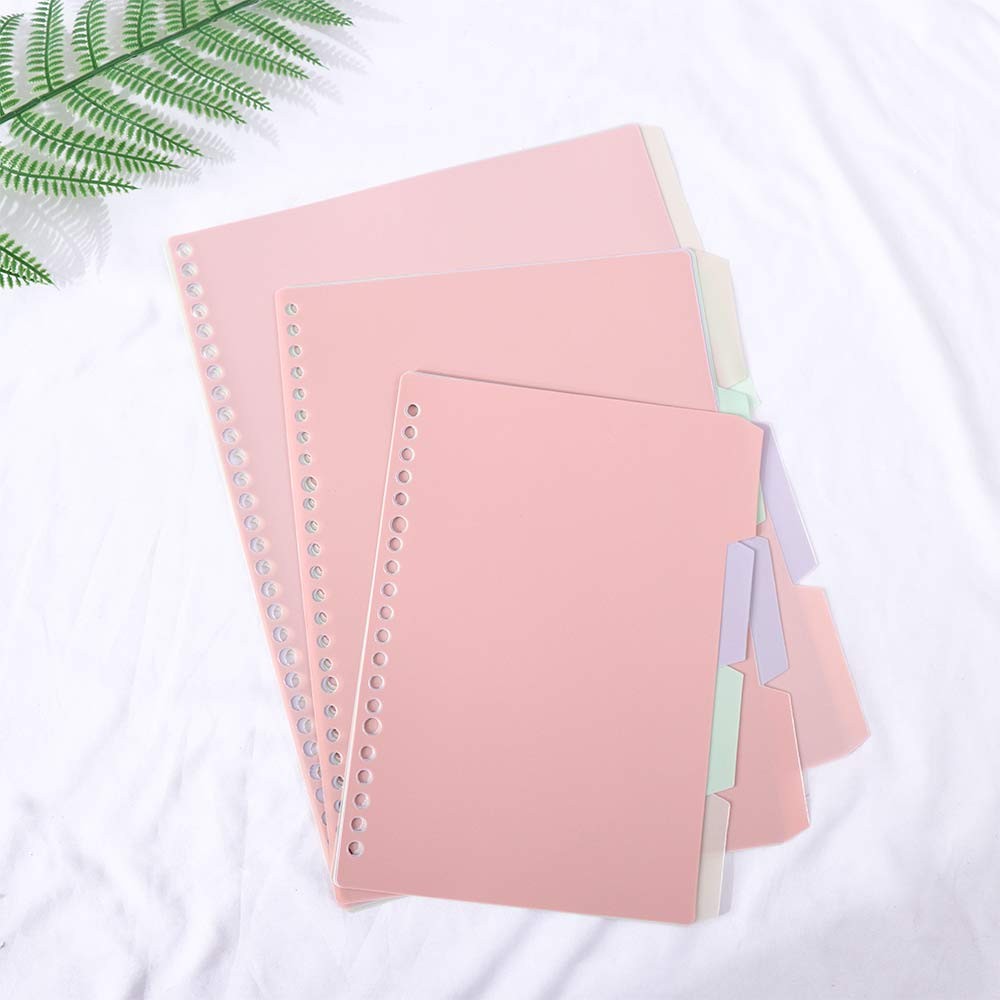 

4Pcs/Set B5 A5 A4 Binder Index Dividers Page Loose-Leaf Notebook Scrapbook Coil Book Stationery