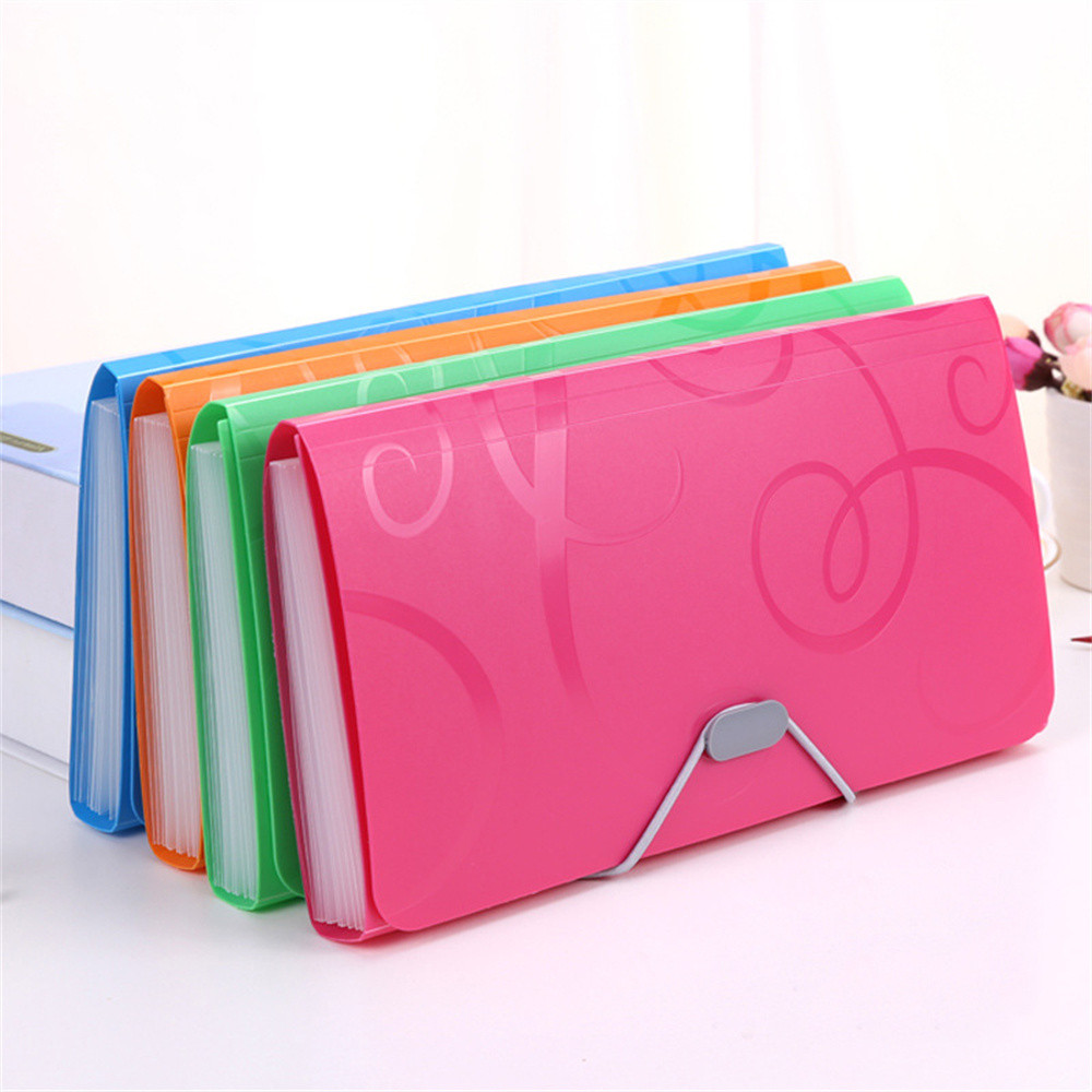 

A6 Organ Bag Expanding File Folder Candy Colors Document Folders Students School Supplies Organizer