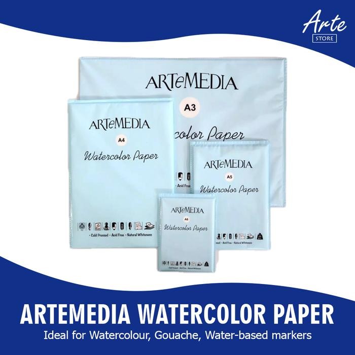

Kertas Gambar Artemedia - Watercolor Paper A4 (200 Gsm) #Gratisongkir