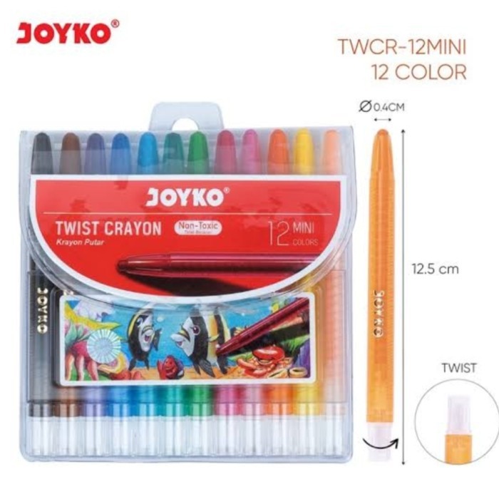 

(12 Set) Crayon Putar Mini Joyko 12 Warna #Gratisongkir