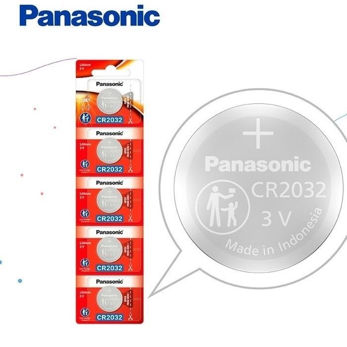 H0M3Sweet- 100Pcs Battery Lithium / Baterai Kancing Cmos Panasonic Cr-2032 / Cr2032 3V Original