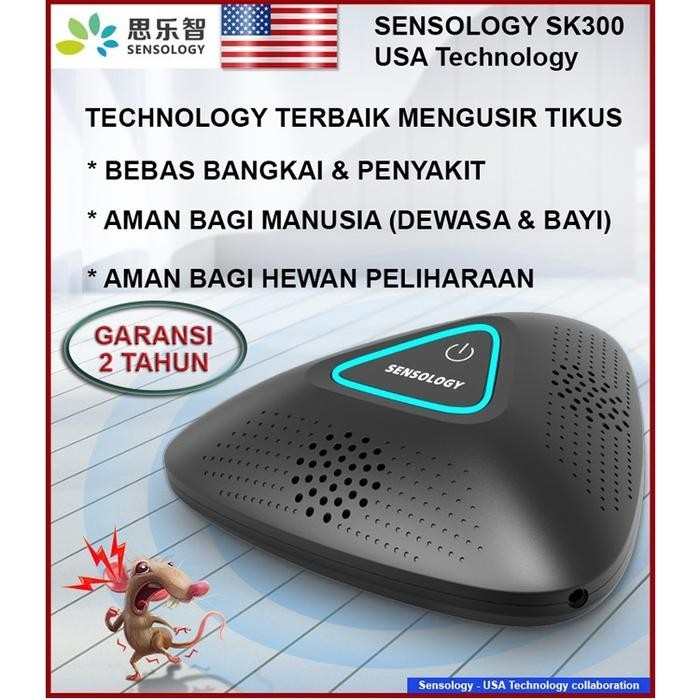 SENSOLOGY SK-300 Alat Pengusir Tikus Ultrasonic Elektrik