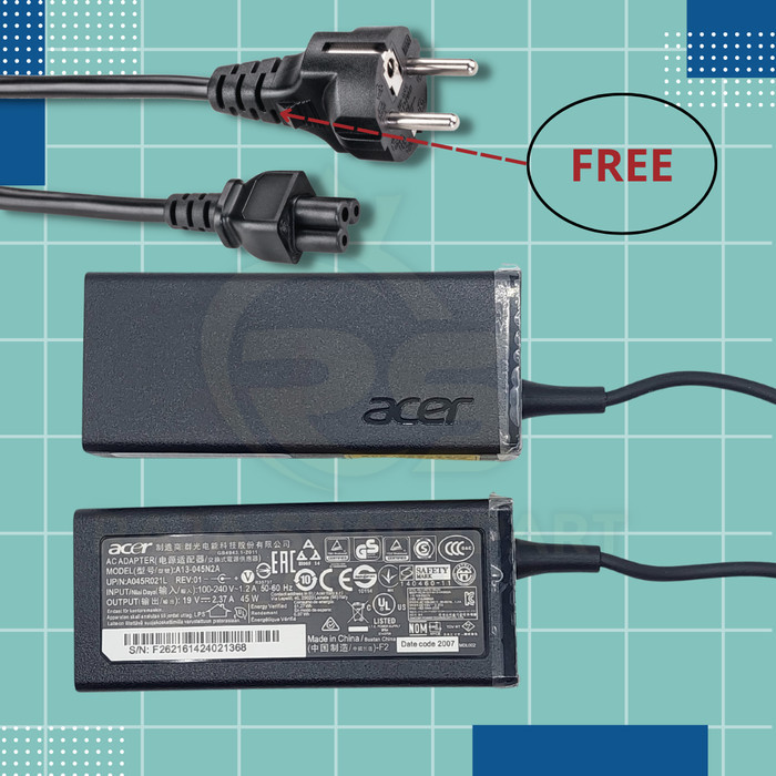 ADAPTOR CHARGER ACER SWIFT 3 SF314-51 SF314-52 SF314-52G SF314-51-52DH