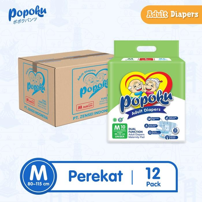 [KARTON] POPOKU Popok Dewasa Perekat