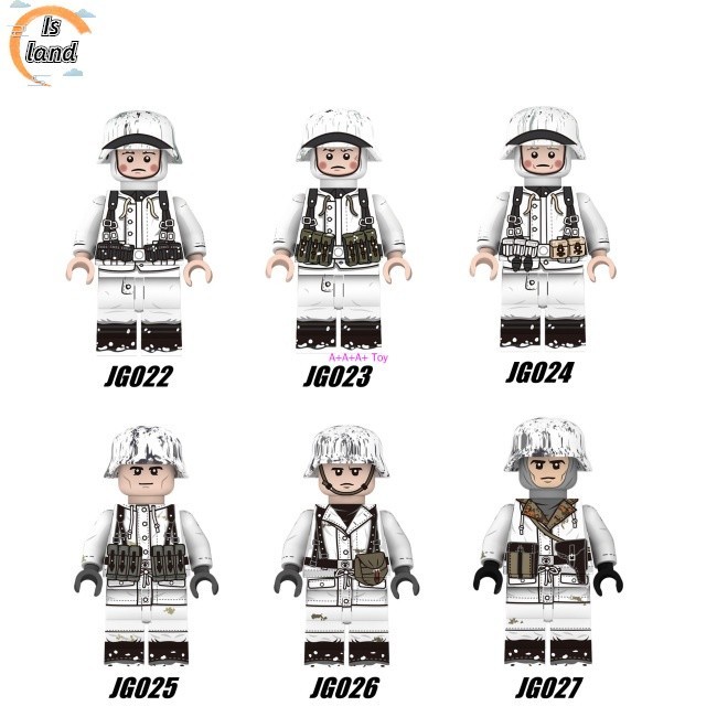 TERLARIS Mainan Lego Minifigures Soldier Jg022-027 World War Ii Jerman Manusia SALE