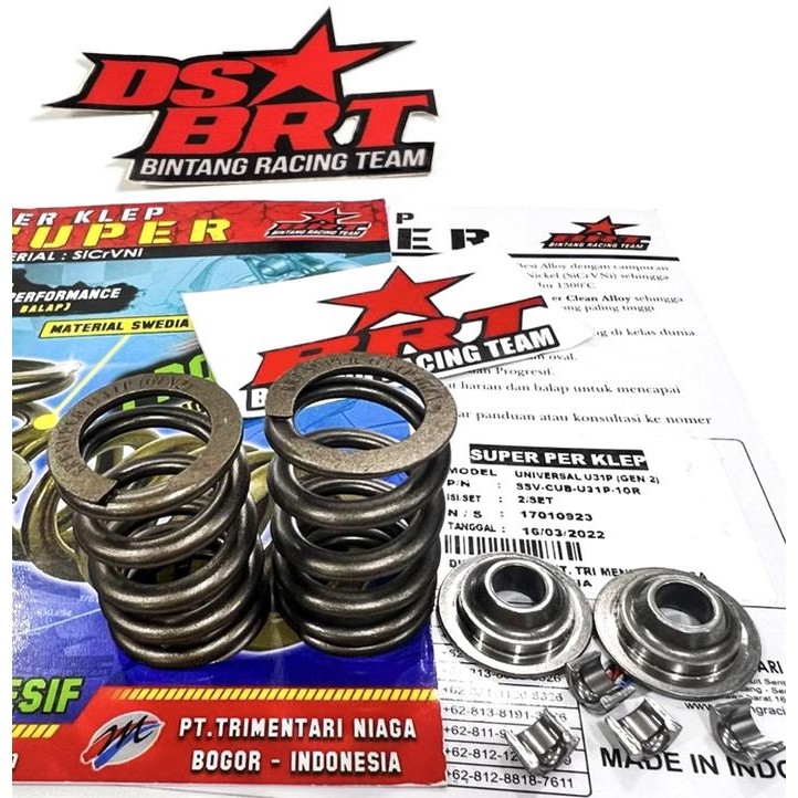 PER KLEP BRT + RETAINER 5MM KARISMA SUPRA X 125 KARBURATOR & FI