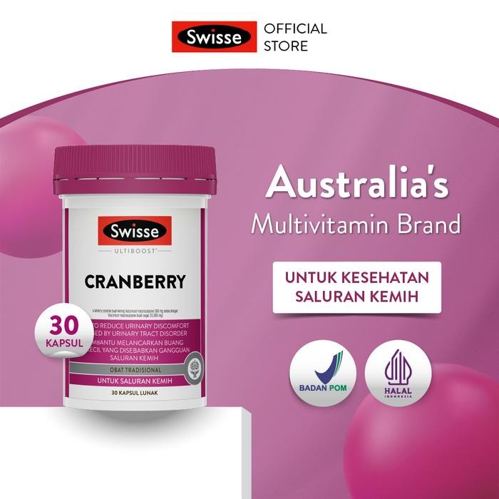 TERLARIS Swisse Ultiboost Cranberry - Multivitamin & Suplemen Saluran Kemih SALE