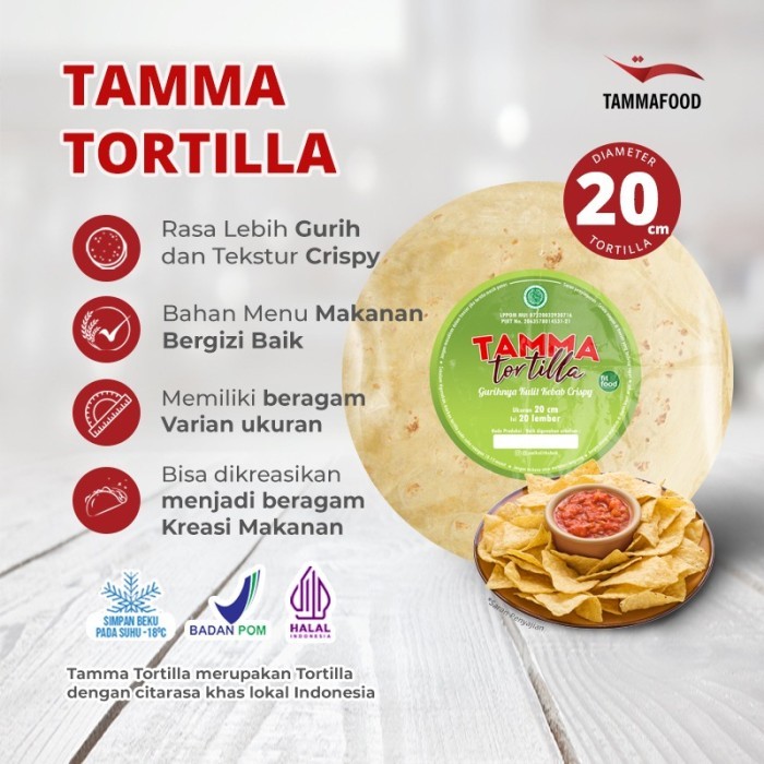 

PastikanTerjaminMutunya- Tamma Tortilla Besar Sedang Mini Isi 20 Pcs Kulit Kebab