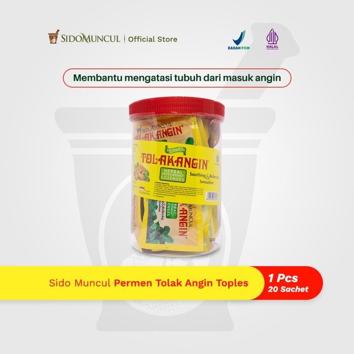 

PastikanTerjaminMutunya- Sido Muncul Permen Tolak Angin Toples 20's - Masuk Angin