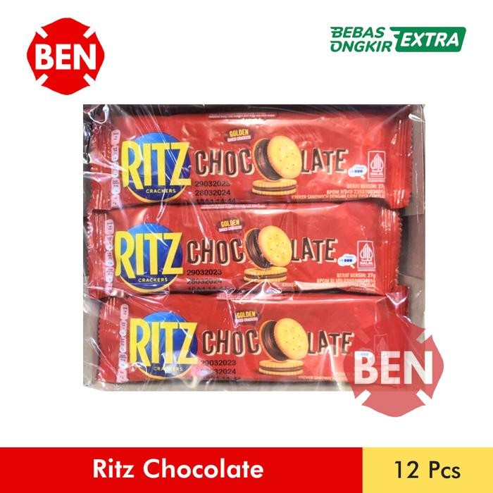 

PastikanTerjaminMutunya- Ritz Chocolate 1 Pak 12 Pcs Sandwich Chocolate Coklat Cokelat Crackers