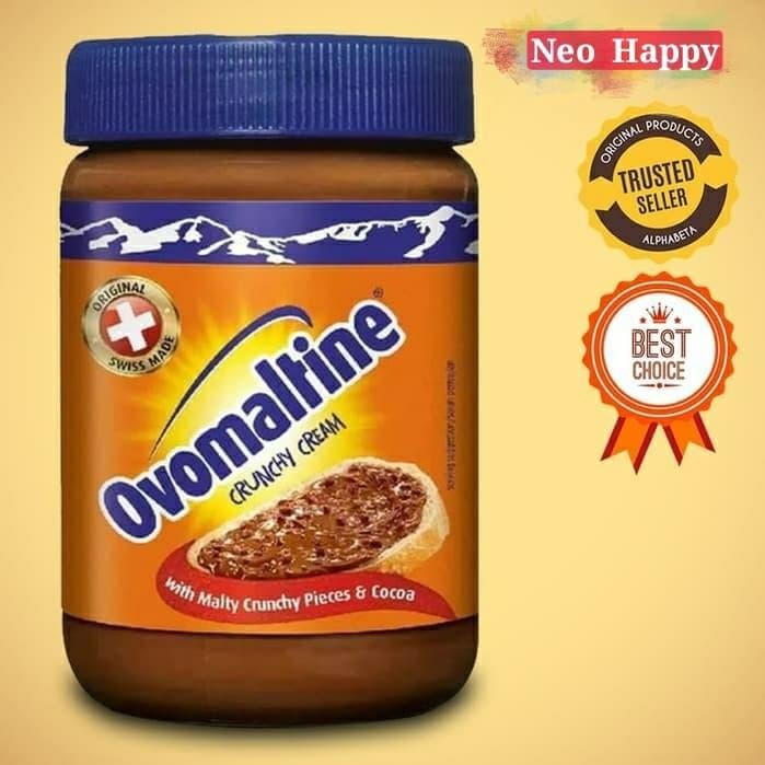 

PastikanTerjaminMutunya- ovomaltine crunchy spread cocoa cream selai coklat import 680