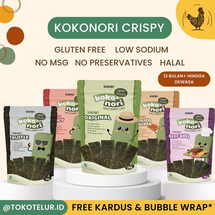 

PastikanTerjaminMutunya- KOKONORI CRISPY - Seaweed Crispy Snack Rumput Laut Sehat NO MSG