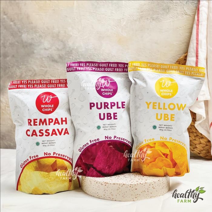 

PastikanTerjaminMutunya- Keripik Ubi Singkong Organic Wholechips Cassava Chips Purple Ube