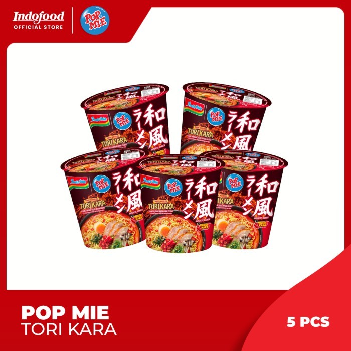 

SemuAReadyYaB0Zq- 4+1 pcs - Pop Mie Tori Kara Ramen