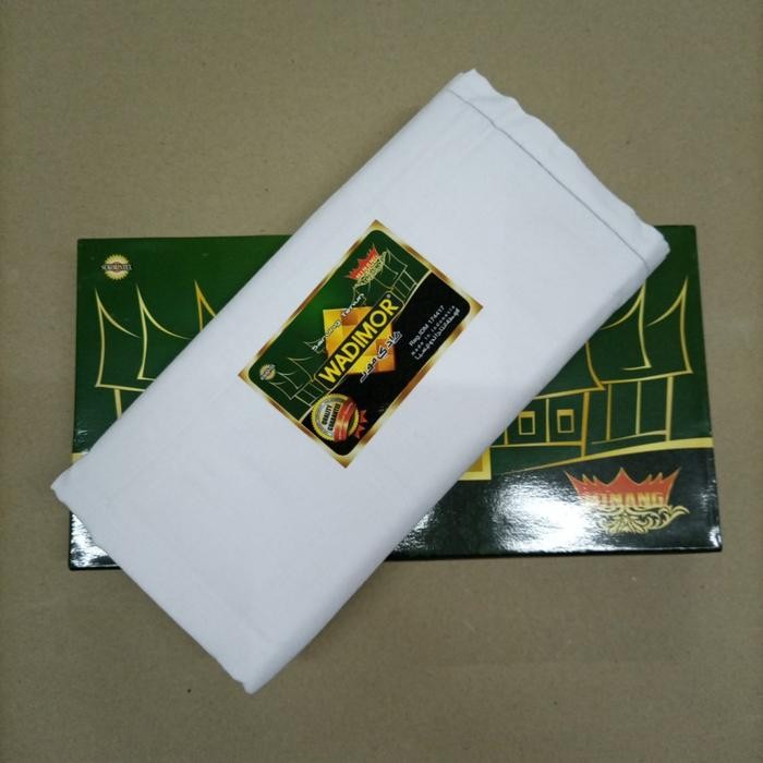 Alwan- Wadimor Gold Sarung Tenun Wadimor Warna Putih Polos Asli Fashion Pria