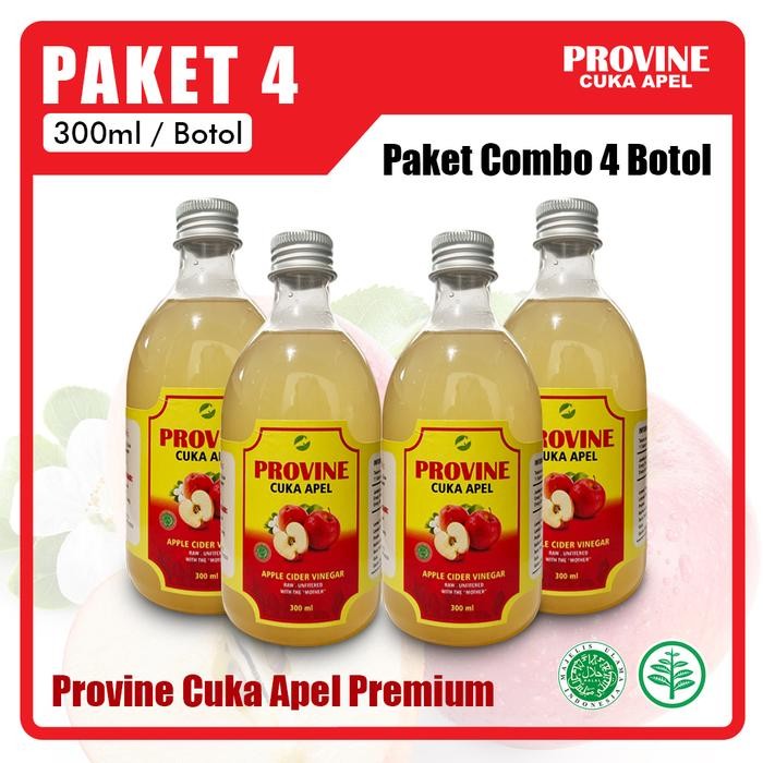 

BnyKpilihAnSkrG- PAKET 4 BOTOL PROVINE CUKA APEL MURNI ORIGINAL 300ML