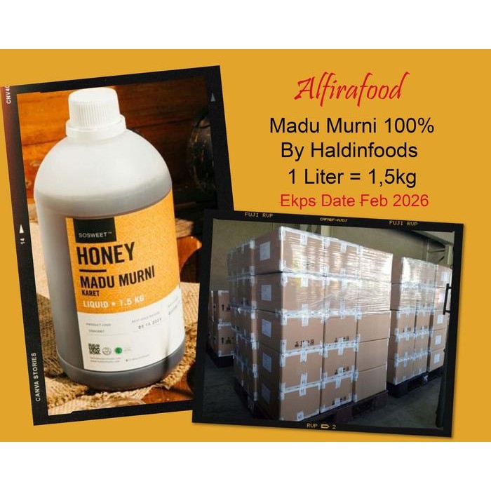 

BnyKpilihAnSkrG- Madu Murni Karet Hevea Haldin Foods 1,5 Kg