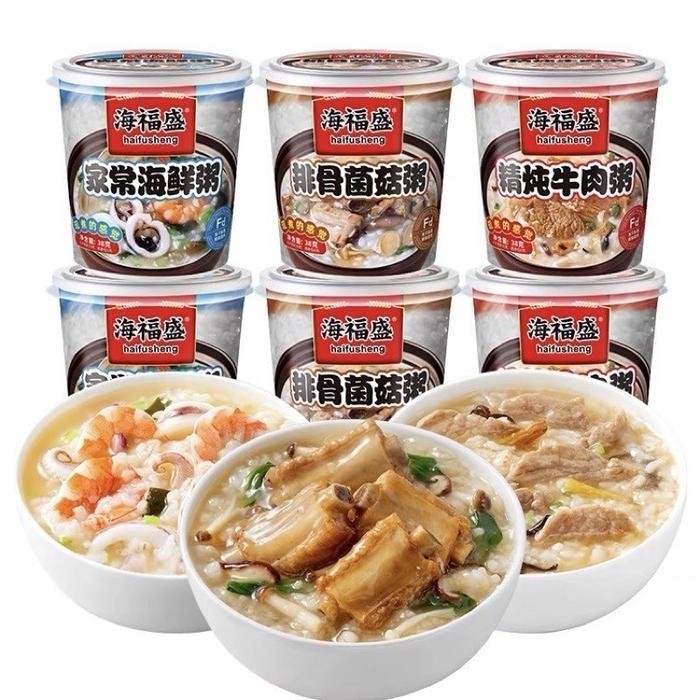 

BnyKBonusBelidiMari- HAIFUSHENG Hai Fu Sheng Bubur Instant Porridge Instan Bubur Siap Saji